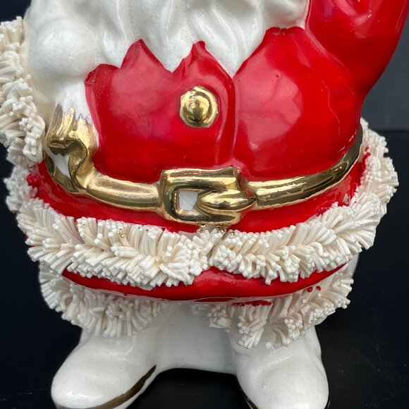Lefton Ceramic Santa Spaghetti Trim Coin Bank - Picture 12 of 13